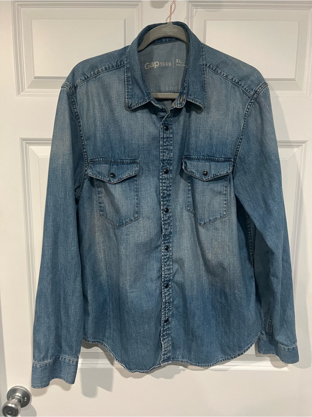 GAP 1969 Indigo Blue Denim Shirt